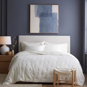 Quince Organic Airy Gauze Ivory Dream Quilt & 2 Shams! Full/ Queen (398)